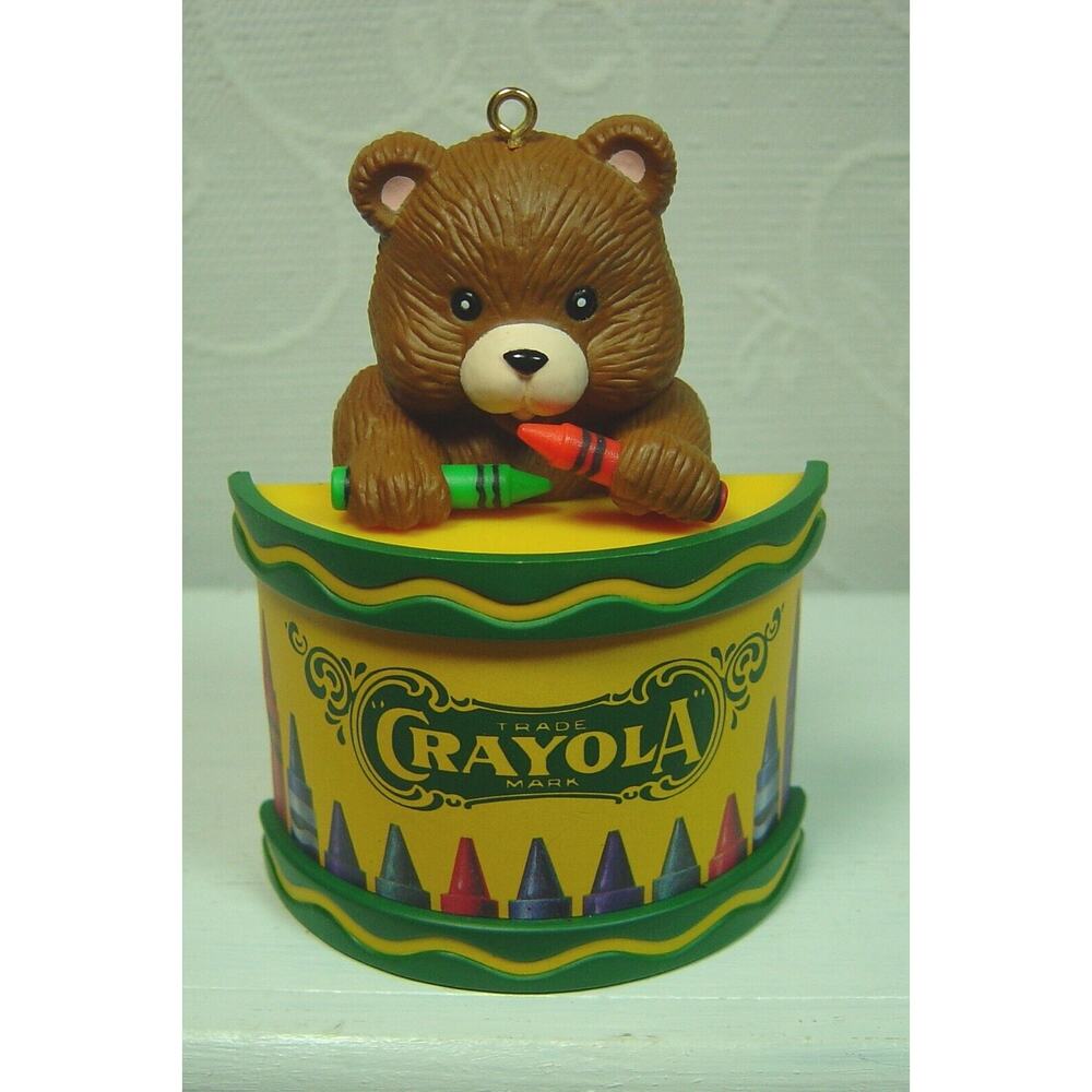 BINNEY & SMITH CRAYOLA TEDDY BEAR ORNAMENT--1992??--NO BOX